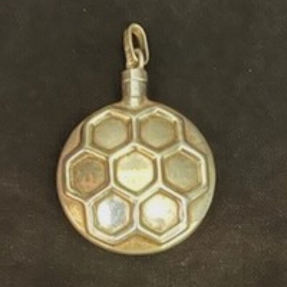 Jewelry - Vintage Mexican Sterling Silver Beehive Perfume Bottle Pendant Marked 925